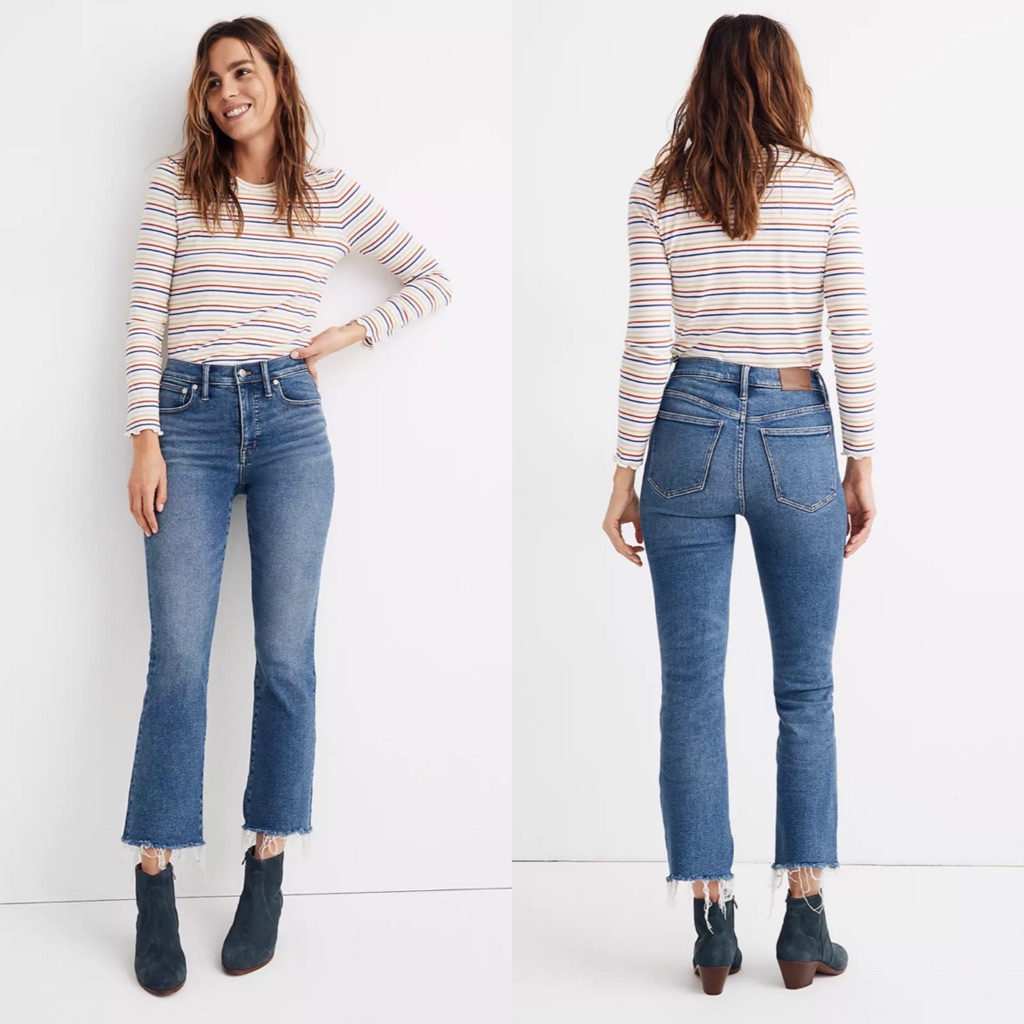 Nwt Madewell Cali Demi-Boot Jeans Fleetwood Wash Size 23